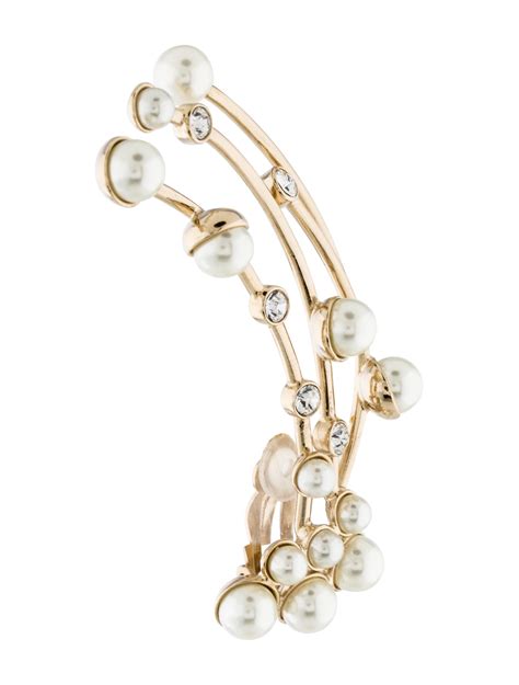 christian dior ear cuff|dior pearl earrings.